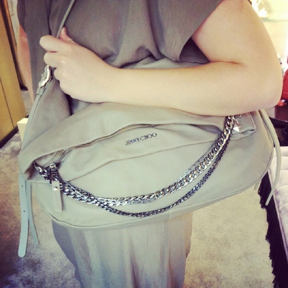 RARE Jimmy Choo Large Hobo Chain Biker Bag - Picture 6 of 6